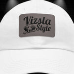 Vizsla Style Leather Patch Dad Hat, Custom Dog Hat, Pet Lover Gift, Outdoor Cap, Adjustable Baseball Hat, Unique Father's Day Gift, Mom Hat