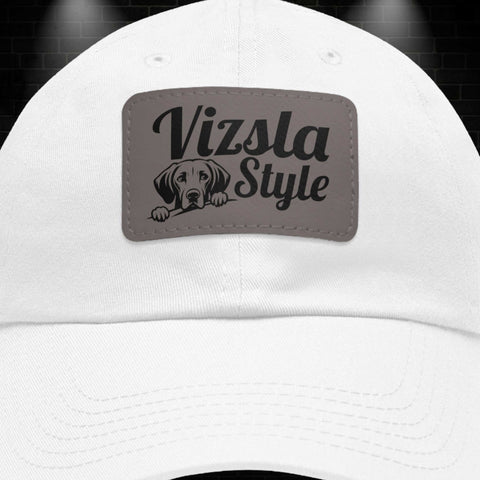Vizsla Style Leather Patch Dad Hat, Custom Dog Hat, Pet Lover Gift, Outdoor Cap, Adjustable Baseball Hat, Unique Father's Day Gift, Mom Hat