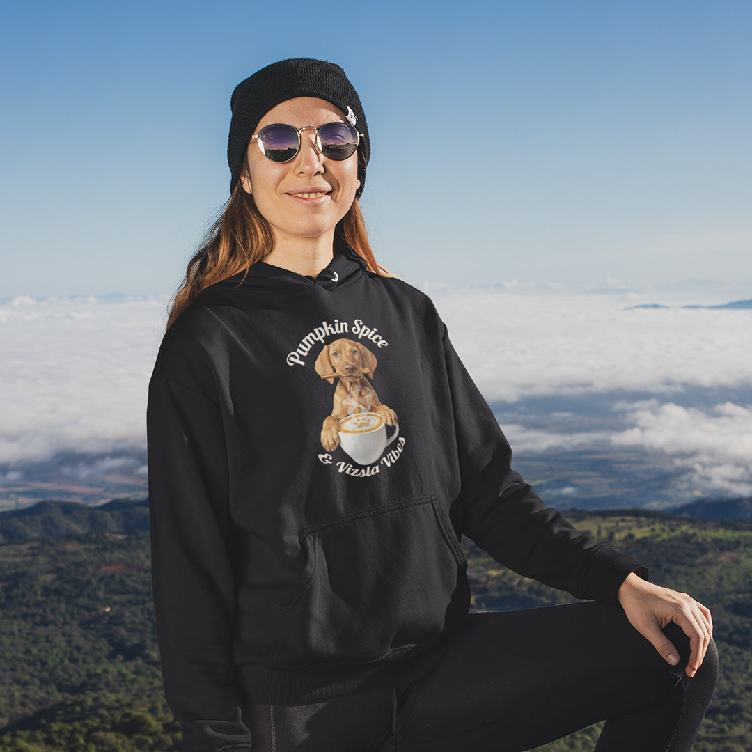 Pumpkin Spice Vizsla Hoodie | Fall Dog Lover  Hooded T-Shirt