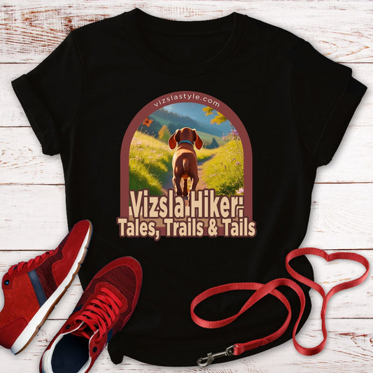 Vizsla Hiker: Tales, Trails & Tails Puppy t-shirt