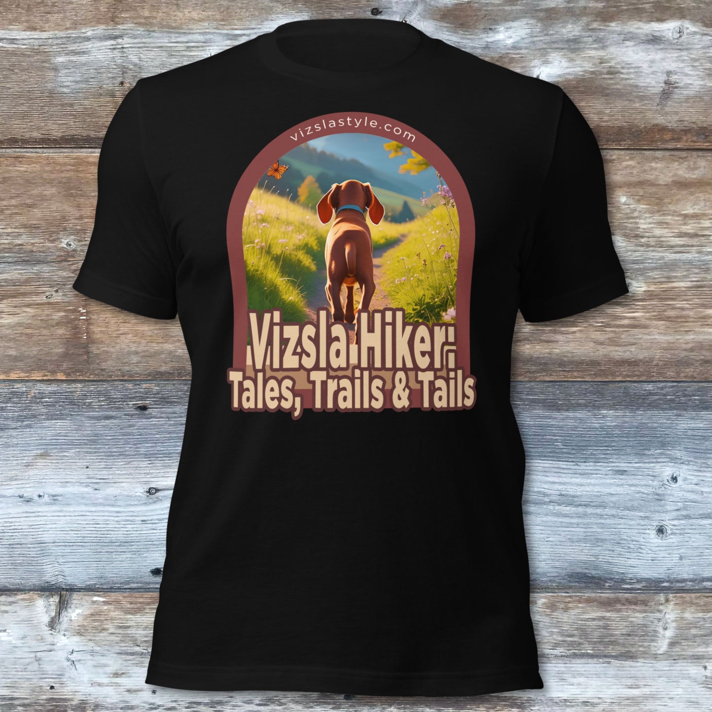 Vizsla Hiker: Tales, Trails & Tails Puppy t-shirt