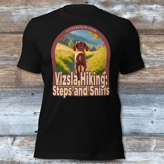 Vizsla Hiking: Steps And Sniffs Puppy t-shirt