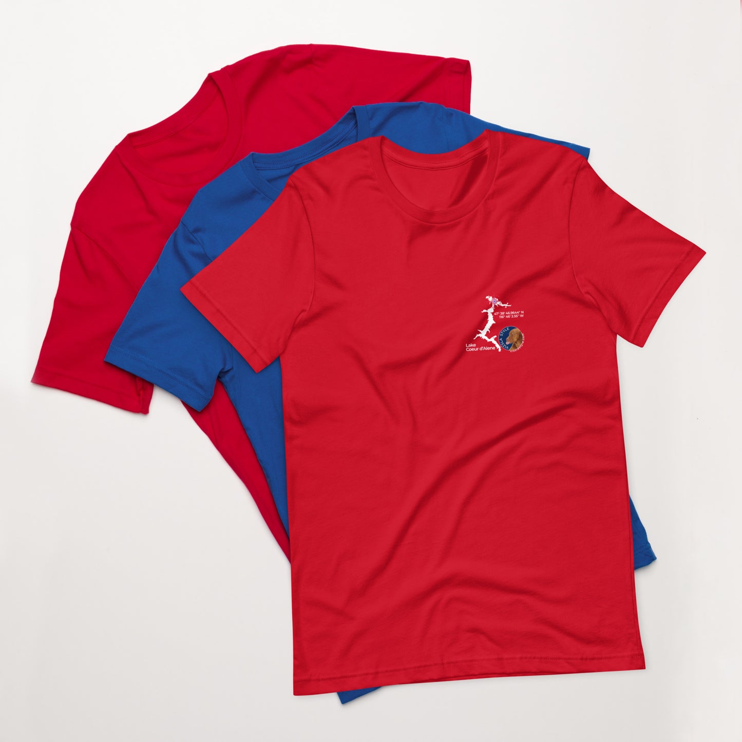 Lake CDA - Vizsla Style All Around Sports T-shirt (Lt Text)