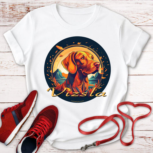 Vizsla Style Glorious Fall - Vizsla Dog Face in Vintage Colors