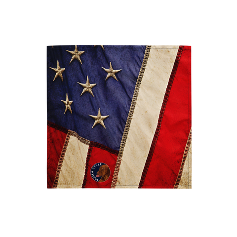 Vintage Style Distressed American Flag Bandana