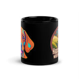 Happy Trails Puppy w/ Puppy Face - Black Glossy Mug