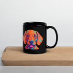 He's Not A What! with Vizsla Style Puppy Black Mug