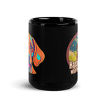 Happy Trails Dog w/ Puppy Face - Black Glossy Mug