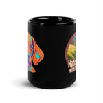 Happy Trails Puppy w/ Puppy Face - Black Glossy Mug