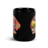 Happy Trails Puppy w/ Puppy Face - Black Glossy Mug