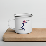 All About "T" Logo with Lake CDA Enamel Mug