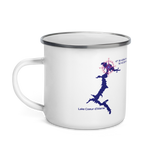 Vizsla Style Pup with Lake CDA Enamel Mug