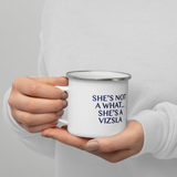 Vizsla Style Pup with She's Not A What! Enamel Mug