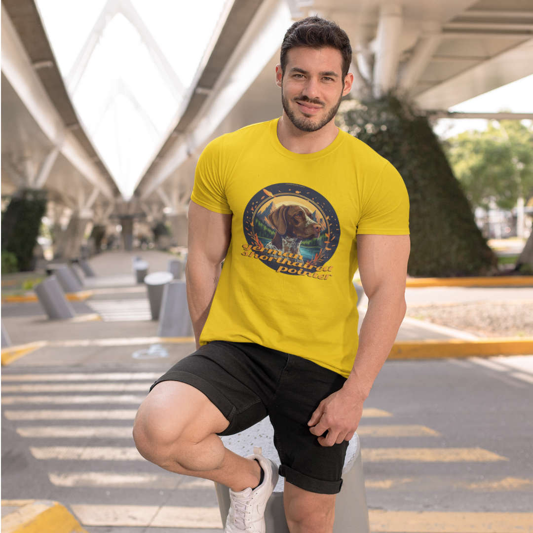 Glorious German Shorthaired Pointer on a Mountain Landscape Tee