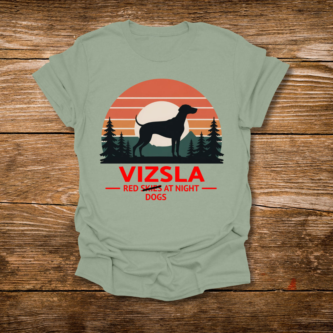 Vizsla 'Red Dogs at Night' T-Shirt