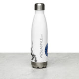 Vizsla Style Puppy with Logo - Stainless steel water bottle in white