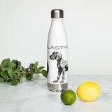 Vizsla Style Puppy ver 2 with Logo - Stainless steel water bottle in White