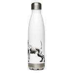 Vizsla Style Puppy with Logo - Stainless steel water bottle in white