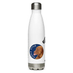 Vizsla Style Puppy with Logo - Stainless steel water bottle in white