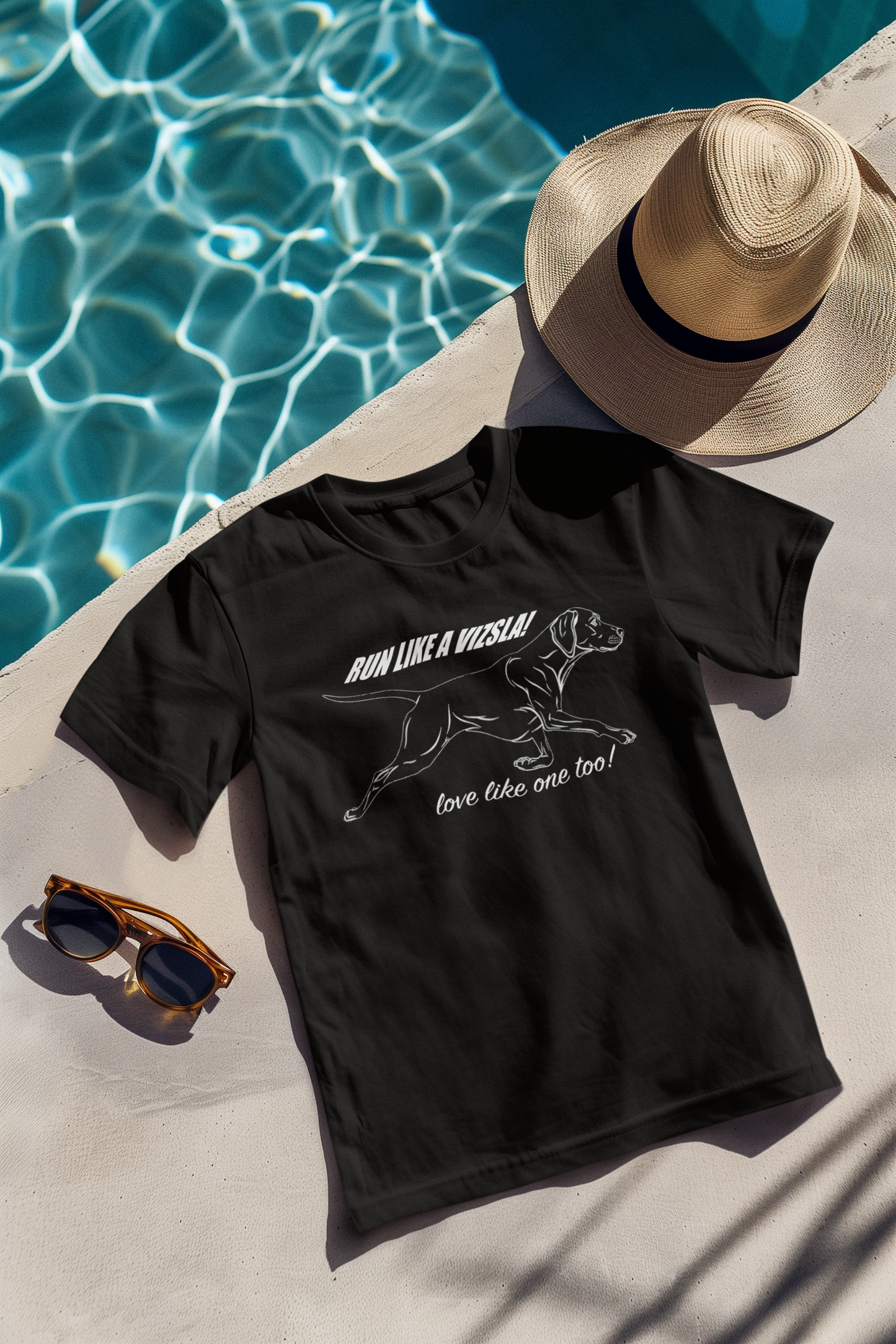 Run Like a Vizsla - Love like one too! - Vizsla Running Dog T-Shirt