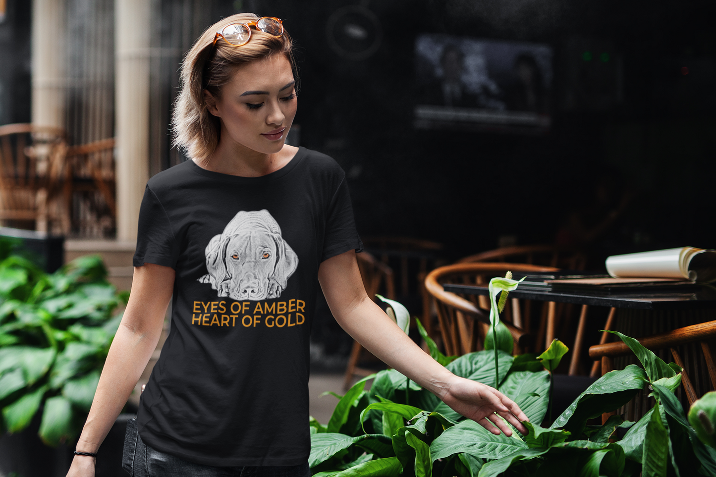 Vizsla T-Shirt — "Eyes of Amber, Heart of Gold" Dog Lover Tee