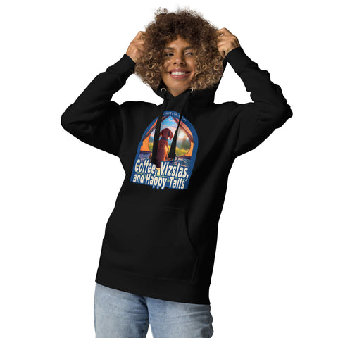 Coffee, Vizslas & Happy Tails! Hoodie