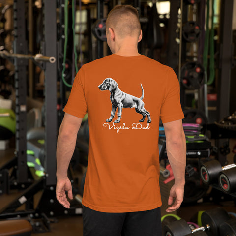 Vizsla Style - Vizsla Dad & Puppy w/ Light Text T-Shirt