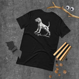 Vizsla Style - Vizsla Mom & Puppy w/ Light Text T-Shirt