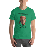 She's Not A What... She's A Vizsla (in Color) All Around Sports T-shirt (Dk Text)