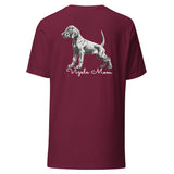 Vizsla Style - Vizsla Mom & Puppy w/ Light Text T-Shirt