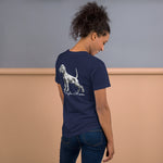 Vizsla Style - Vizsla Mom & Puppy w/ Light Text T-Shirt