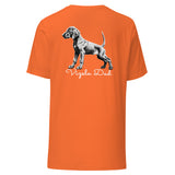 Vizsla Style - Vizsla Dad & Puppy w/ Light Text T-Shirt