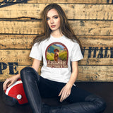 Vizsla Hiker: Tales, Trails & Tails Dog t-shirt