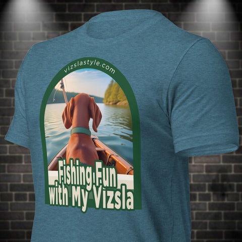 Fishing Fun With My Vizsla! t-shirt