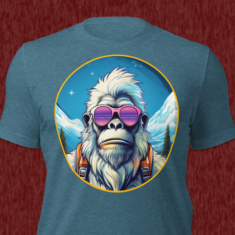 Vizsla Style - Going Norther - Bigfoot T-Shirt - Retro Styled Sasquatch