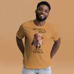 He's Not A What... He's A Vizsla (in Color) - All Around Sports T-shirt (Dk Text)