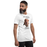 He's Not A What... He's A Vizsla (in Color) - All Around Sports T-shirt (Dk Text)
