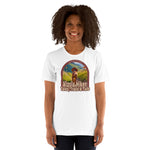 Vizsla Hiker: Tales, Trails & Tails Dog t-shirt
