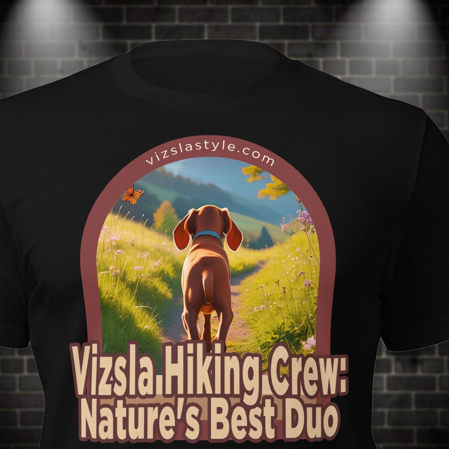 Vizsla Hiking Crew: Nature's Best Duo Puppy t-shirt