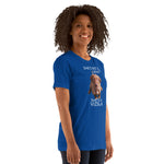 She's Not A What... She's A Vizsla (in Color) All Around Sports T-shirt (Lt Text)