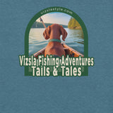 Vizsla Fishing Adventures, Tails & Tales! t-shirt