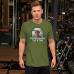 Vizsla Fishing Adventures, Tails & Tales! t-shirt