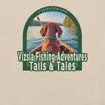 Vizsla Fishing Adventures, Tails & Tales! t-shirt