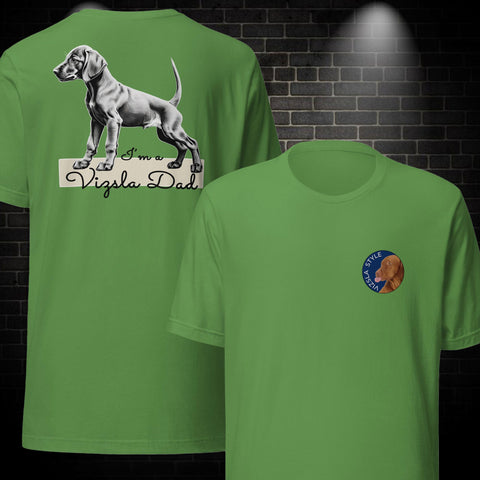 Vizsla Style - Vizsla Dad & Puppy w/ Dark Text T-Shirt