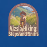 Vizsla Hiking: Steps And Sniffs Dog t-shirt