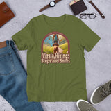 Vizsla Hiking: Steps And Sniffs w/ Hiker t-shirt