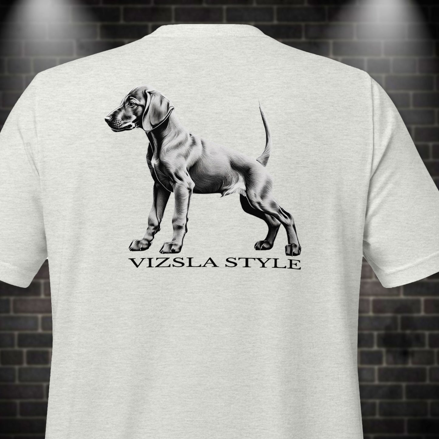 Vizsla Style Puppy w/ Dark Text T-Shirt 2- Sided