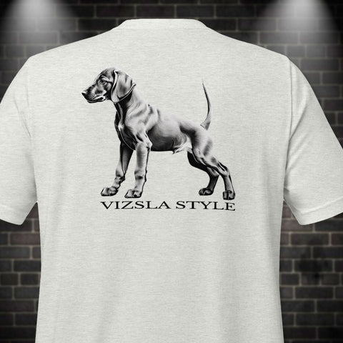 Vizsla Style Puppy w/ Dark Text T-Shirt 2- Sided