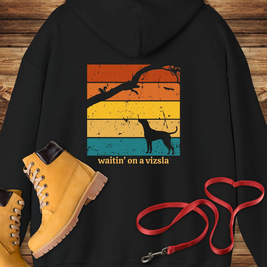 waitin' on a vizsla Vintage Colors Hoodie Sweatshirt