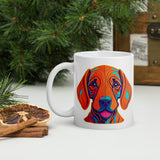 Happy Trails With My Vizsla Dog / New Vizsla Puppy White Glossy mug